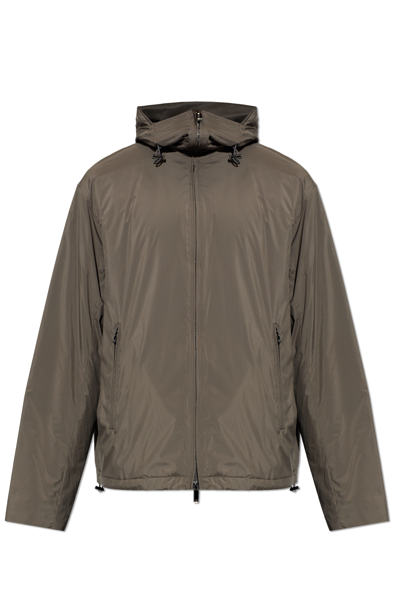 【美品EMPORIO ARMANI】ショールカラージャケット フード付 EMPORIO ARMANI エンポリオアルマーニ ジャケット レディース フード